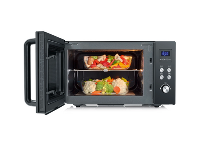 Severin MW 7763 Microwave Oven with Ceramic Base and Grill, 2-in-1, Even Heat Distribution