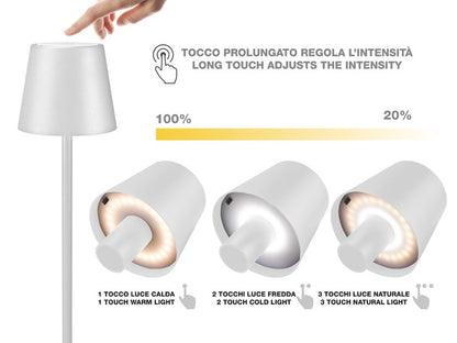 Rechargeable touch-controlled table lamp, Beper P201UTP112