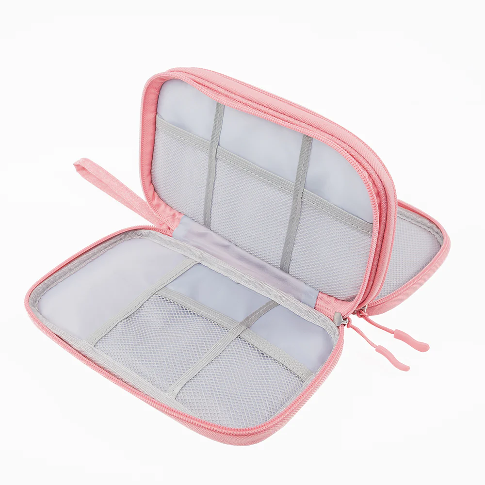 Universal travel cable organizer pink Tellur