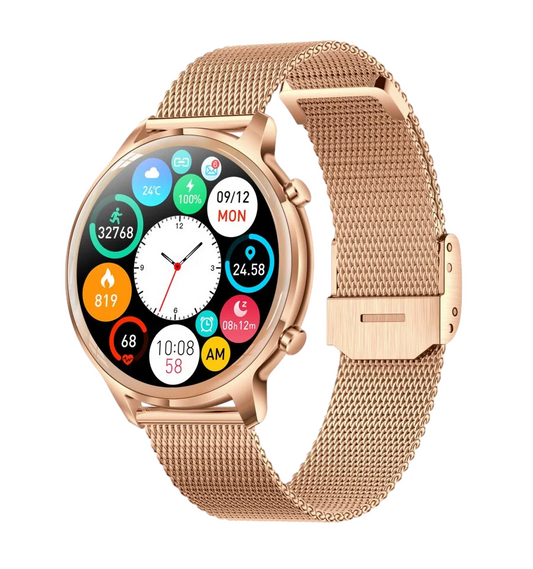 Gold Smart Watch with Heart Rate Monitor Manta Kelly SWU301GD