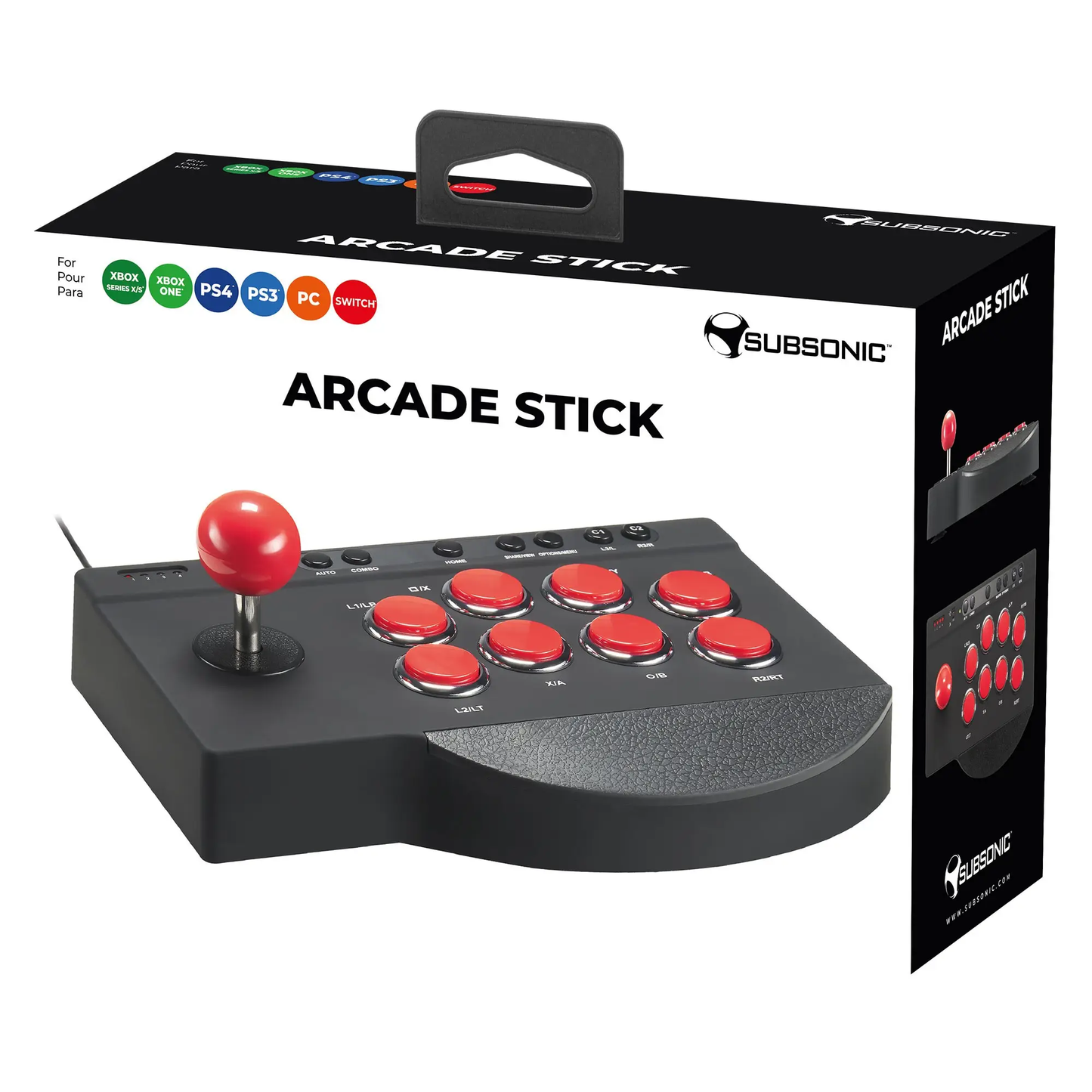 Джойстик Arcade Stick с 8 чувствительными кнопками Subsonic