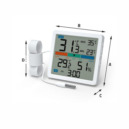 White Multifunctional Thermometer and Hygrometer Manta MTO002W