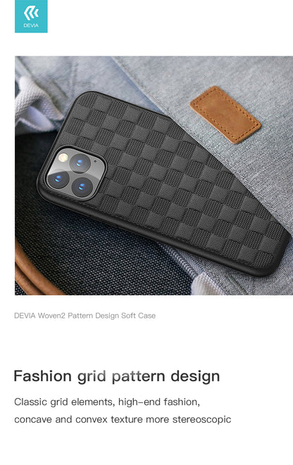 iPhone 11 Pro TPU Mīkstais Vāciņš ar Woven2 Dizainu, Devia, Melns