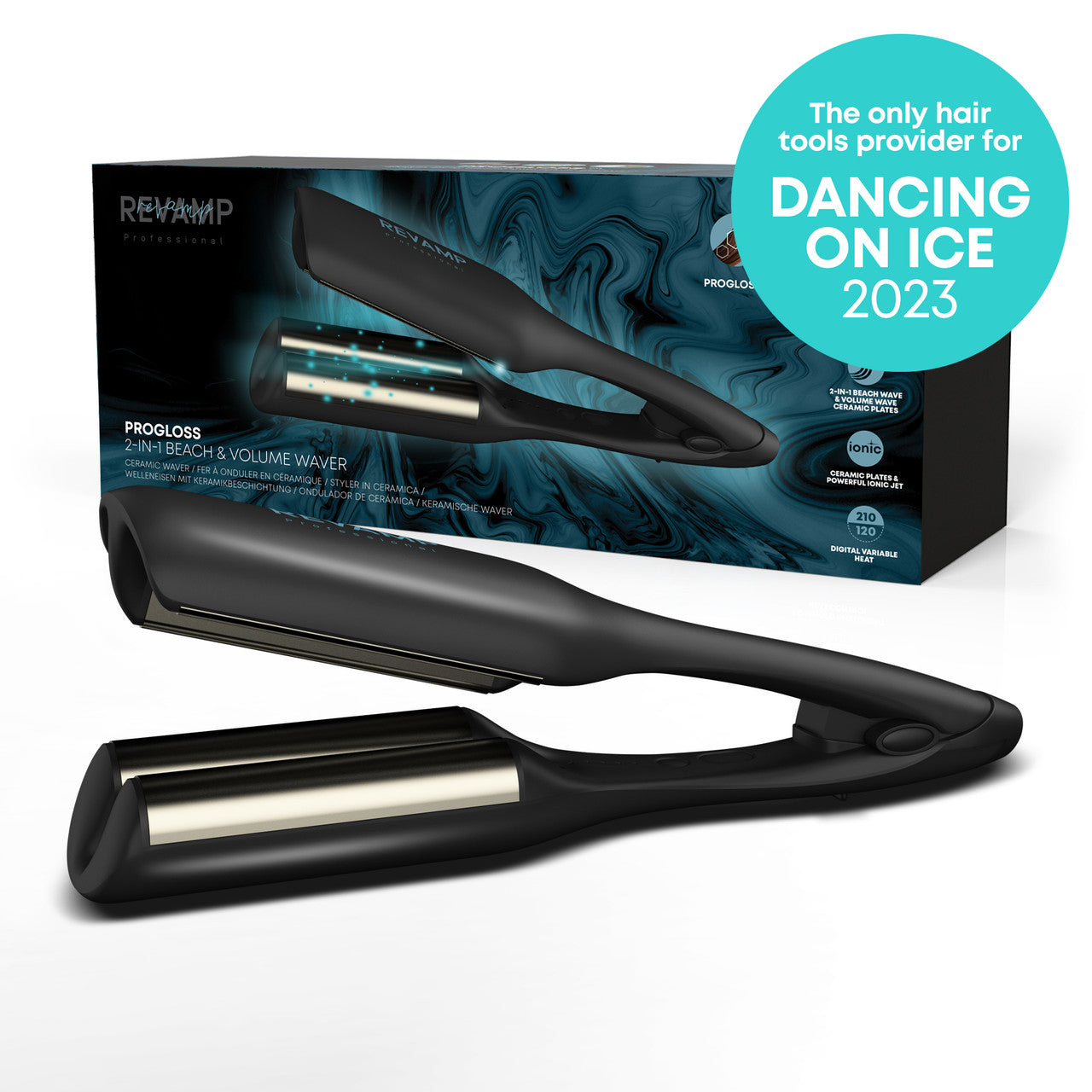 Revamp WV-3000-EU Progloss 2-IN-1 Beach &amp; Volume Waver