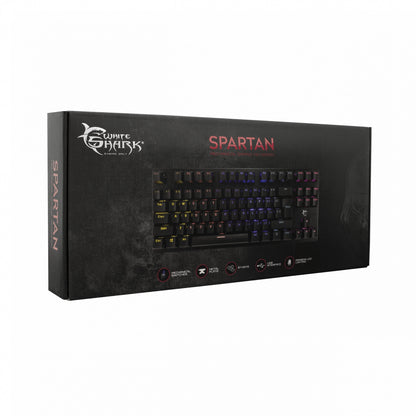 Mehāniskā Tastatūra ar RGB Apgaismojumu - White Shark GK-1925 Spartan