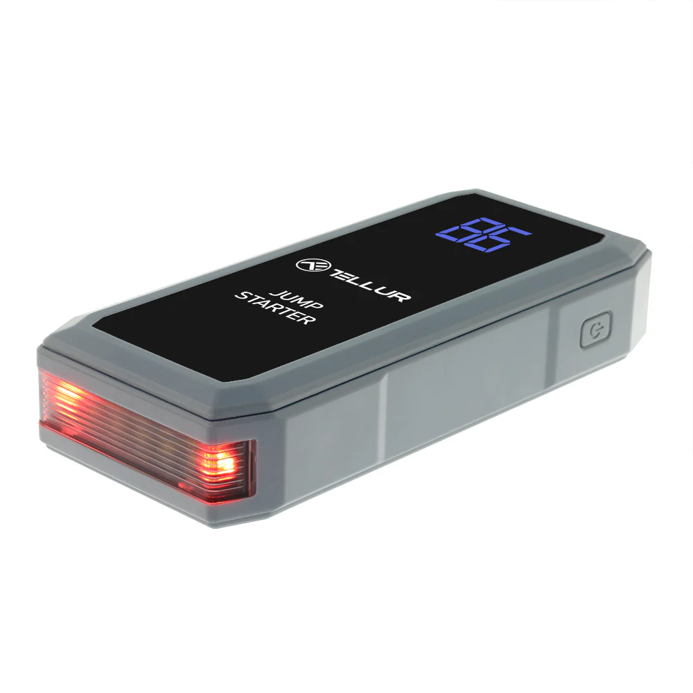 Portable car starter, 1500A, 16800mAh, LED light, Tellur