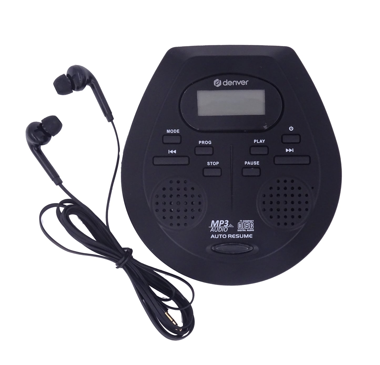 Portable CD/MP3 Player with Anti-Shock - Denver DMP-395B Black