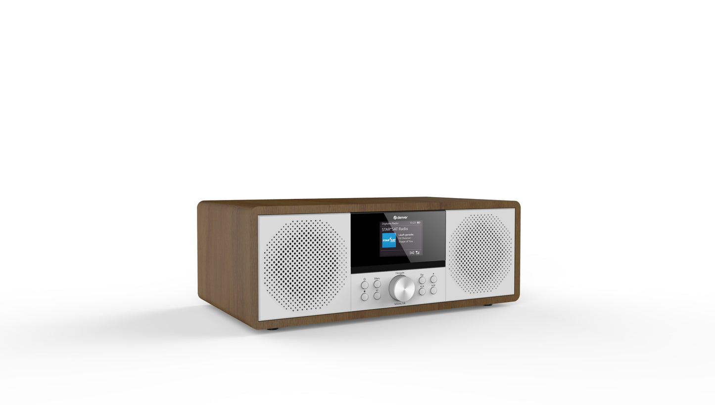 Internet radio with DAB+, Bluetooth, CD player, DENVER MIR-270DW