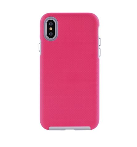 iPhone XS Max Pink Red Dual Layer Protective Cover Devia