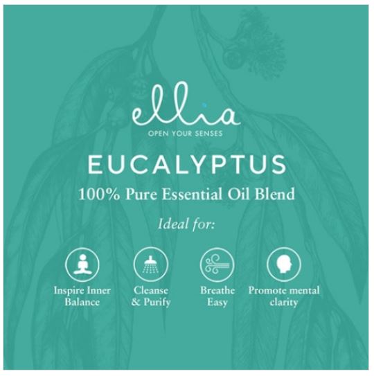 Ellia ARM-EO15EUC-WW Eucalyptus 100% Pure Essential Oil - 15ml