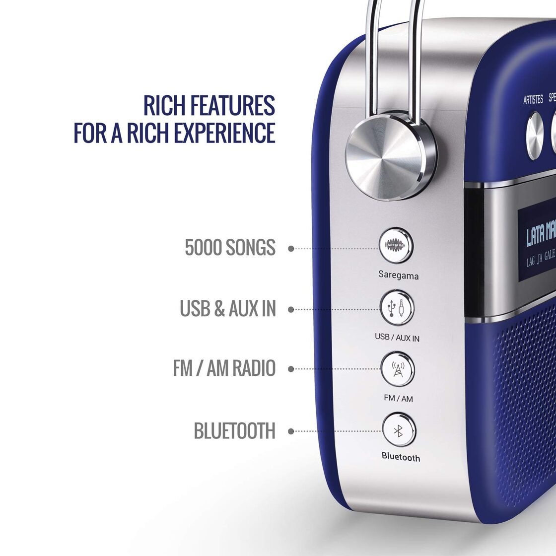 Portable music player with Bluetooth and radio Carvaan SC230