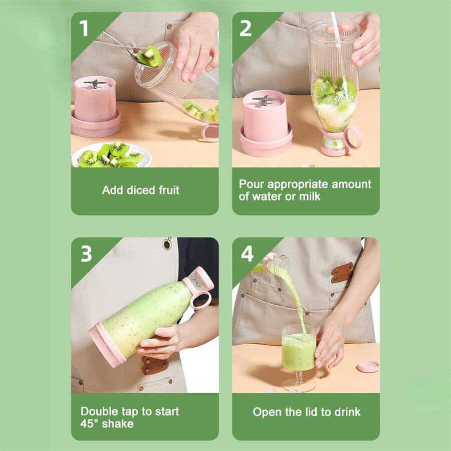 Portatīvais smoothie mikseris Cutify Fresh Juice Blender – ūdensdrošs