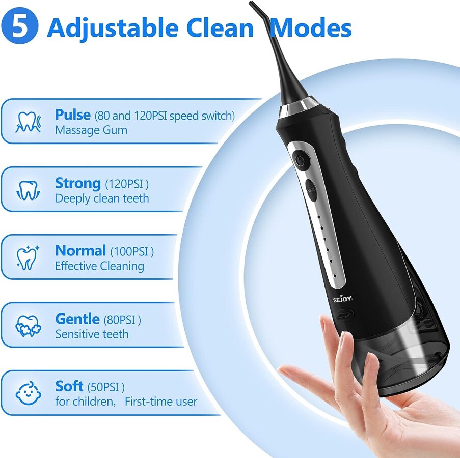 Sejoy. Electric toothbrush. 5 cleaning modes. C91-BLA