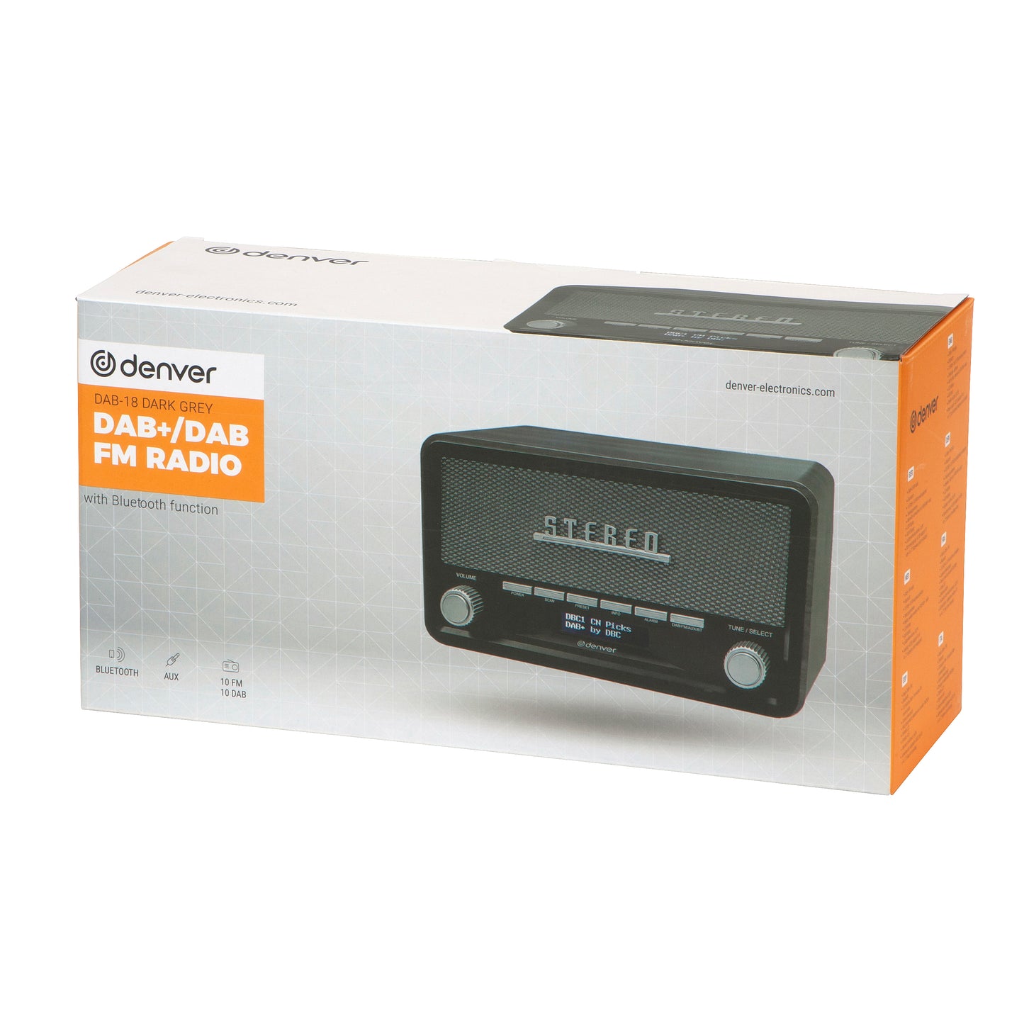 Personal FM radio with Bluetooth, Denver DAB-18