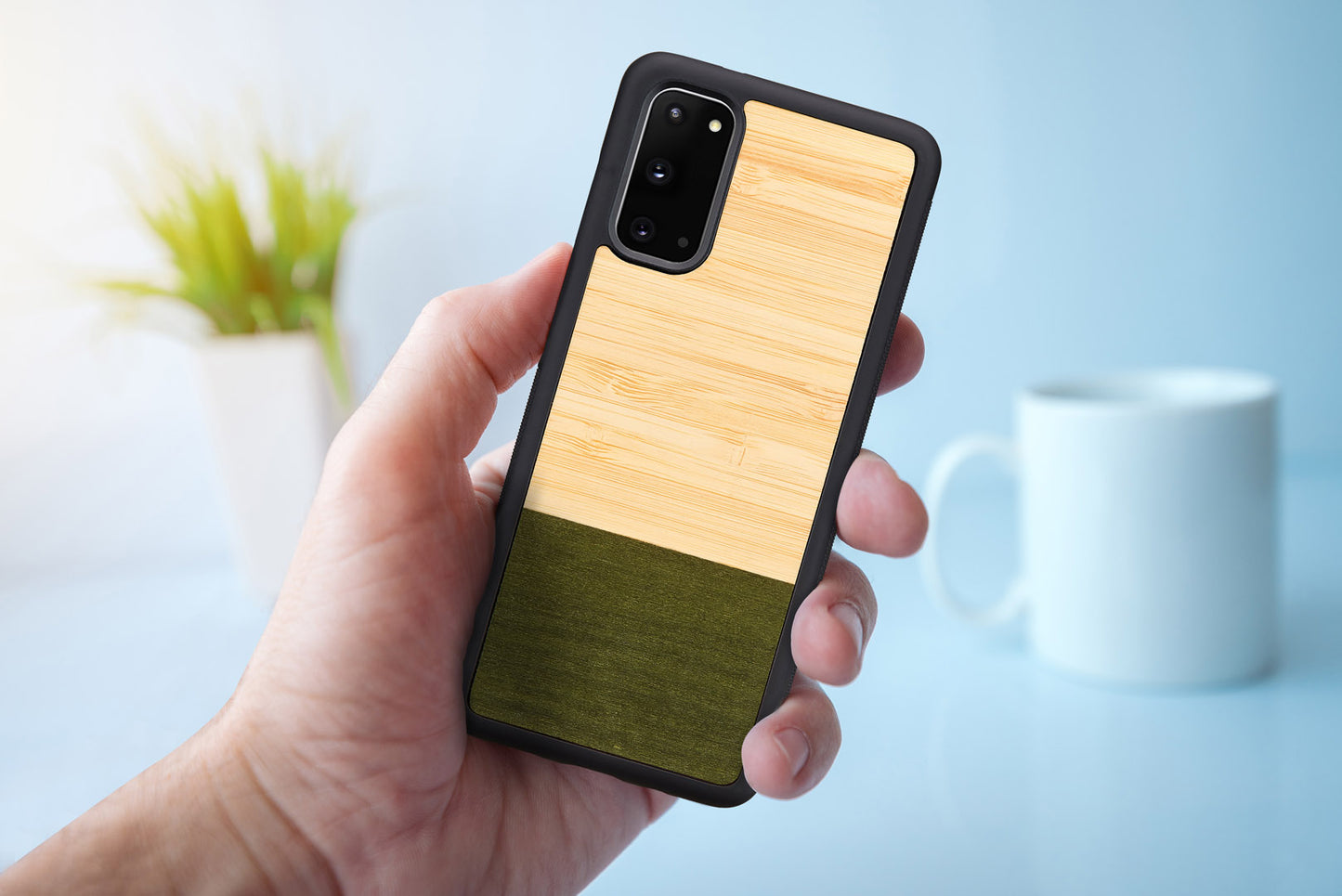 Wooden case for Samsung Galaxy S20, bamboo, MAN&amp;WOOD