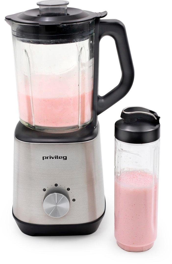 PRIVILEG. Premium 1000W Blenderis ar 1,5L Stikla Kannu un Papildu Smoothie Becheri