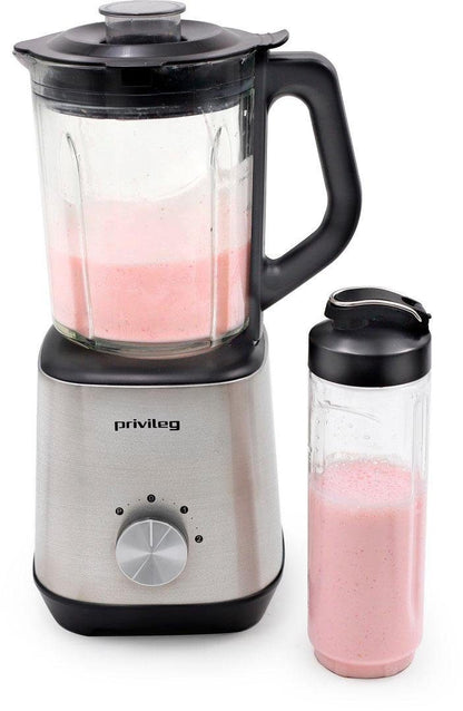 Blender 1000W with Glass Jug and Smoothie Becher - PRIVILEG