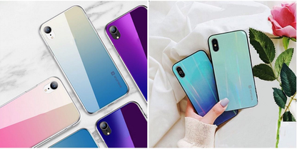 Чехол Evelatus Gradient Glass 1 для Samsung A7 2018 Mild Melon