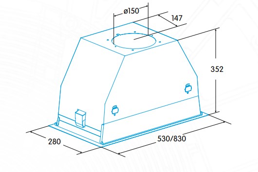 Tvaika Nosūcējs Edesa ECG-5831 GBK Iebūvēts