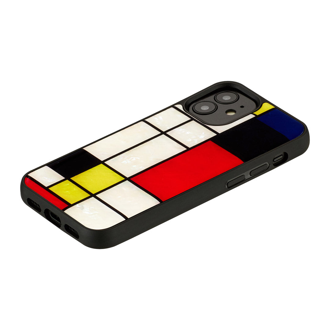 iPhone 12 mini protective cover "Mondrian" black iKins