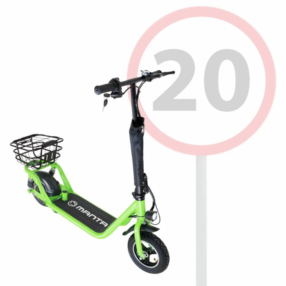 Electric scooter with large wheels and LED lighting Manta MES1001H