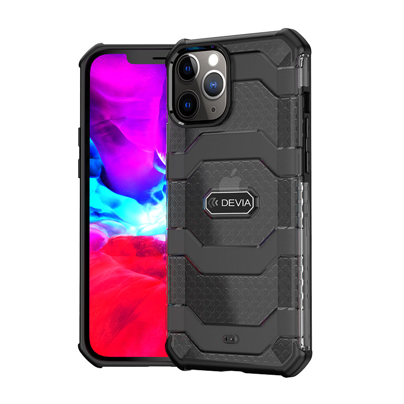 Shockproof cover for iPhone 12/12 Pro, black - Devia Vanguard