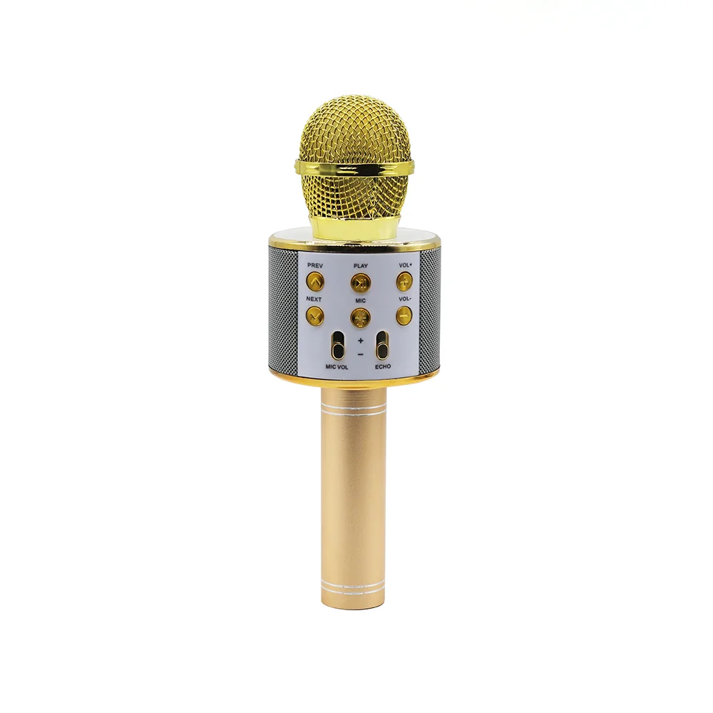 Bezvadu Bluetooth Karaoke Mikrofons ar Skaļruni, 5W Jauda, Manta MIC10-G Gold