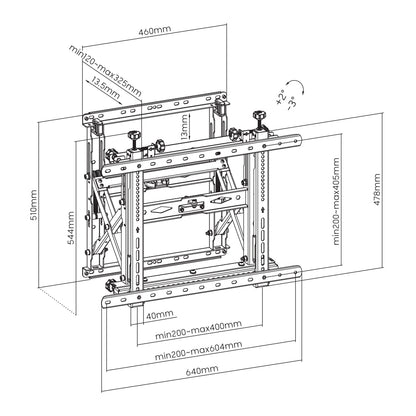 Fixed TV mount Sbox LVW13-46T 45"-70"