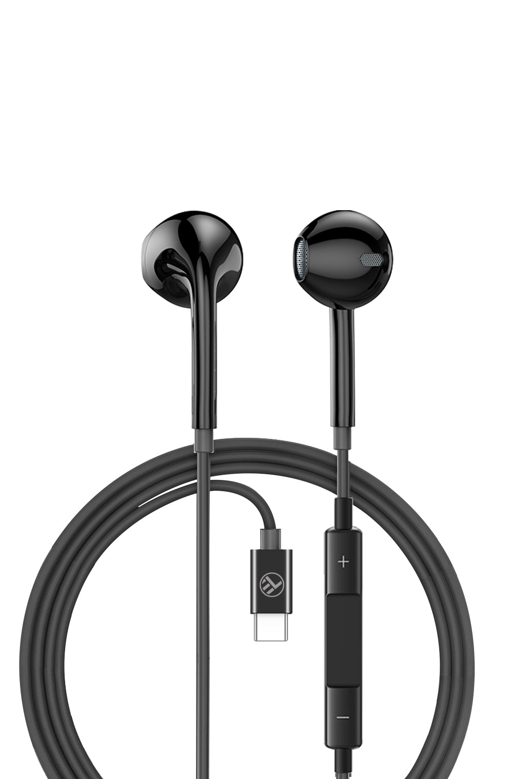 Tellur Basic Drill In-Ear Headphones with Type-C Connection, Black - Fashionable and Comfortable