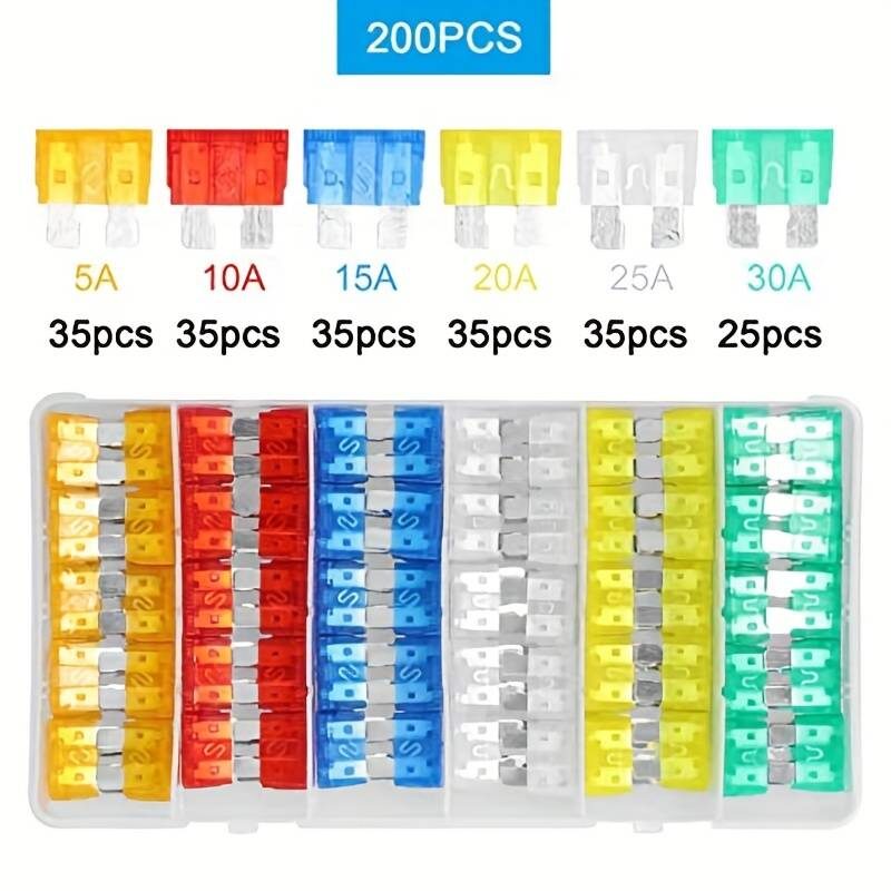 Car fuse set (200 pcs), Storage box