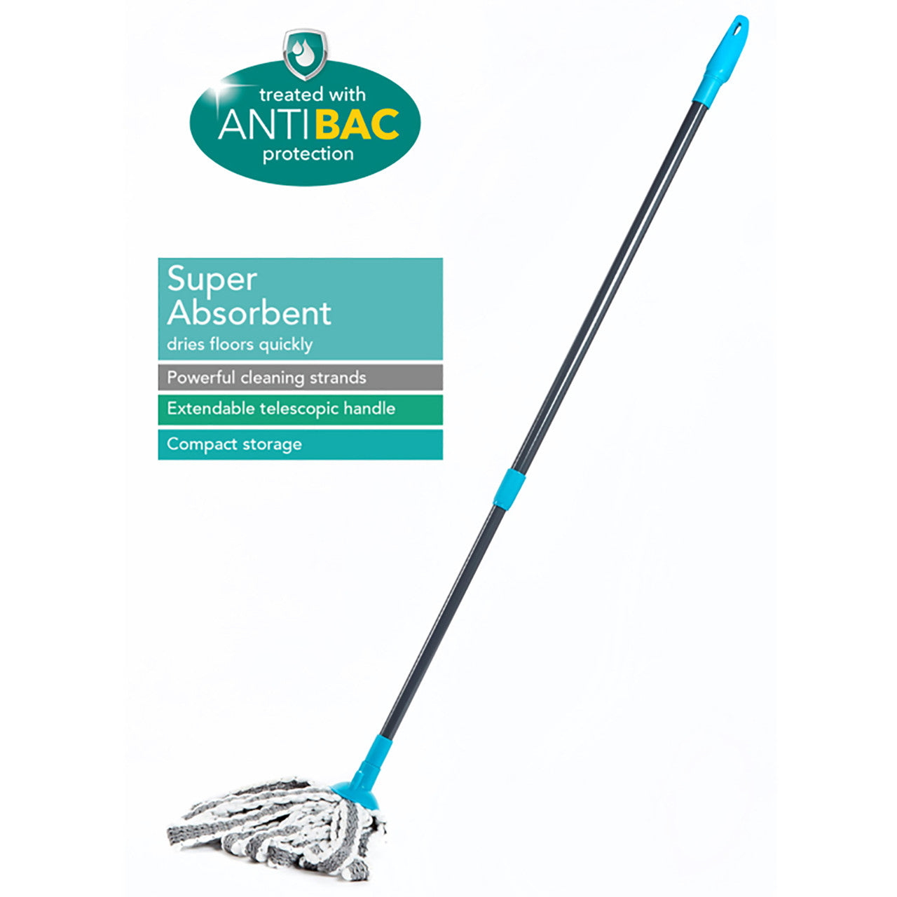 Telescopic antibacterial mop with spare nozzle Beldray LA049179UFFEU7