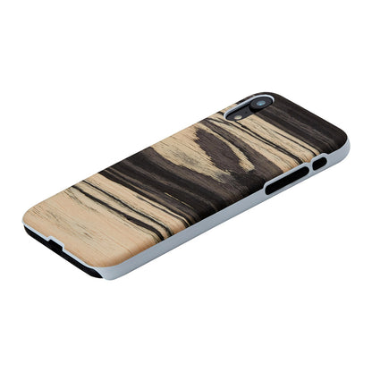 iPhone XR cover natural wood, MAN&amp;WOOD, white ebony