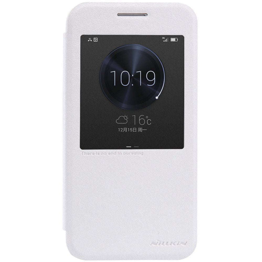 White Protective Cover with View Window for Huawei Ascend G760