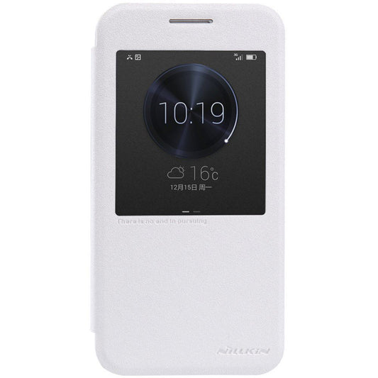 White Protective Cover with View Window for Huawei Ascend G760