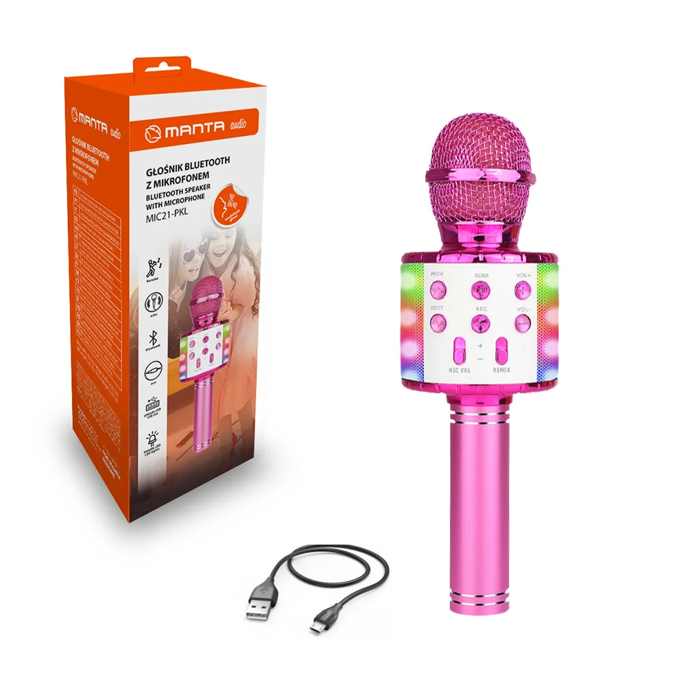 Karaoke microphone with Bluetooth and voice modulation MIC21-PKL