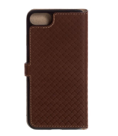 Leather book cover for iPhone 7 - Tellur, brown