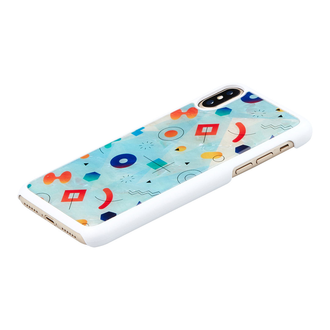 Smartphone cover iPhone XS/S iKins Poppin Rock White