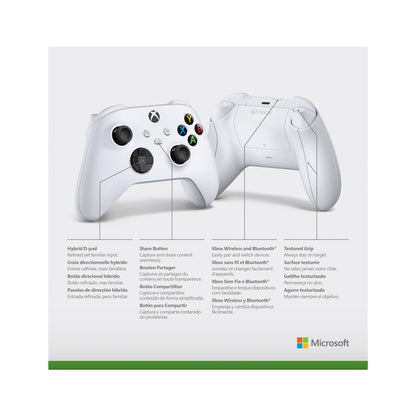 Xbox Series bezvadu kontrolieris, Robot White, Microsoft