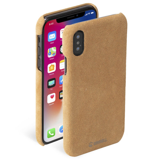 Envelope type wallet for iPhone XS Max, Krusell Broby, cognac