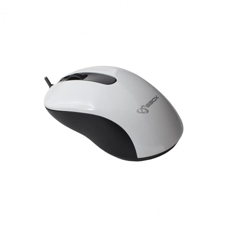 3D Optical Mouse with 1000 DPI, White, Sbox M-901 