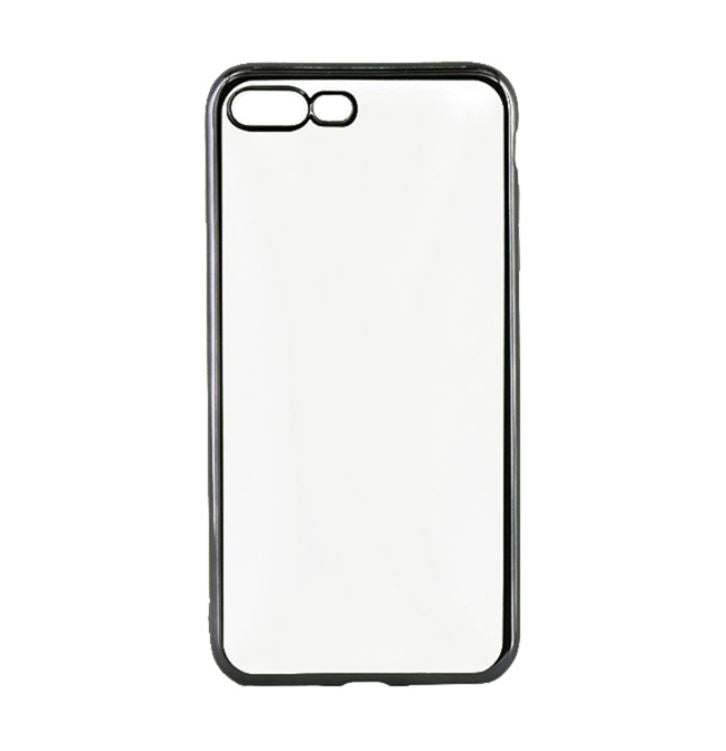 Silicone Cover for iPhone 7 Plus, Black Edges - Tellur