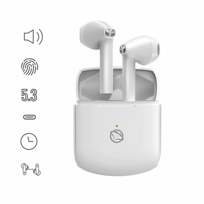 Wireless Bluetooth Headphones White - Manta MTWS010W Rytmo X TWS