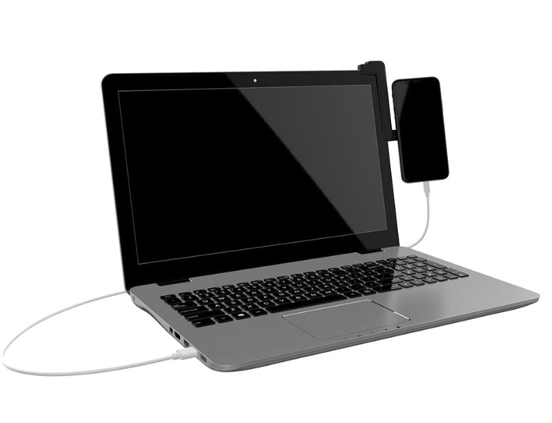 Magnetic phone holder for laptop, black, Tellur MDM