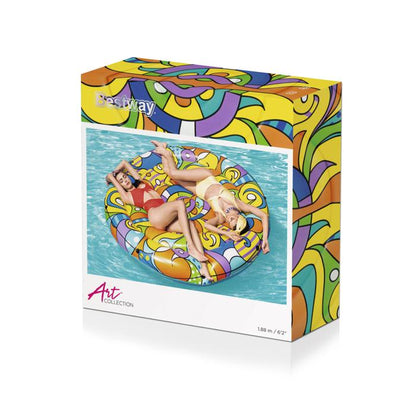 Inflatable island with art design Bestway Art Collection 173x176cm