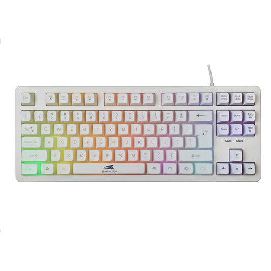 Baracuda Krill White US gaming keyboard with RGB lighting BGK-01114