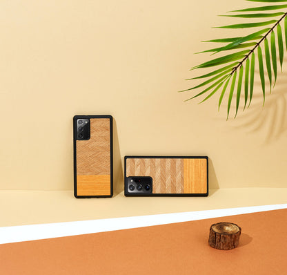 Деревянный корпус Galaxy Note 20 Ultra с узором «елочка» арабского цвета - MAN&amp;WOOD