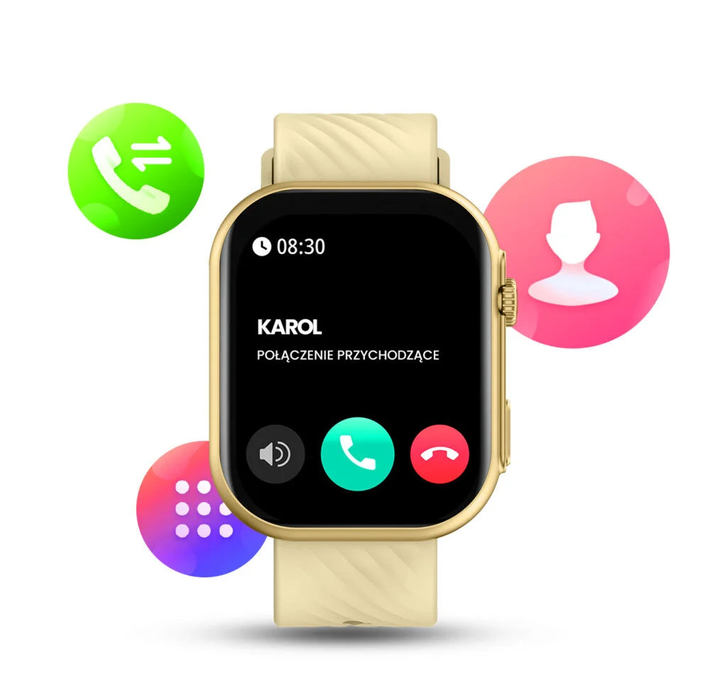 Smartwatch with Bluetooth and GPS Manta Revo SWU401GD Gold