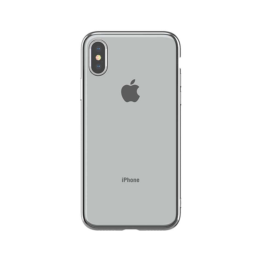 Мягкий противоударный чехол для iPhone XS Max Devia Silver