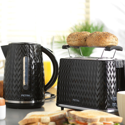 Toaster 2 šķēles Petra Chevron PT3860BLKVDEEU10