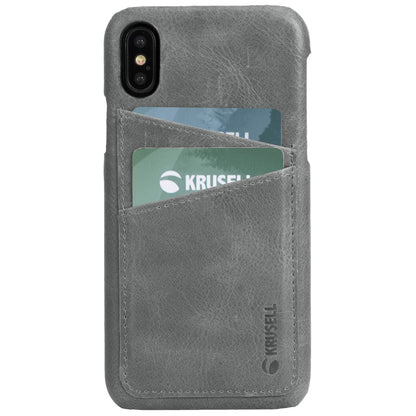Krusell Sunne 2 Card Cover Apple iPhone XS Max vintage grey 